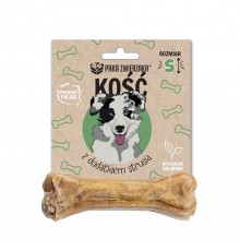 PAKA ZWIERZAKA Bone with added ostrich S 10 cm - dog treat - 35g