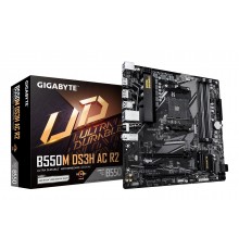 GIGABYTE B550M DS3H AC R2 Motherboard - AMD Ryzen 5000 CPUs, 5+3 Phases VRM, up to 4733MHz DDR4 (O.C.), 1xPCIe 4.0 + 1xPCIe 3.0 