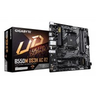 GIGABYTE B550M DS3H AC R2 Motherboard - AMD Ryzen 5000 CPUs, 5+3 Phases VRM, up to 4733MHz DDR4 (O.C.), 1xPCIe 4.0 + 1xPCIe 3.0 
