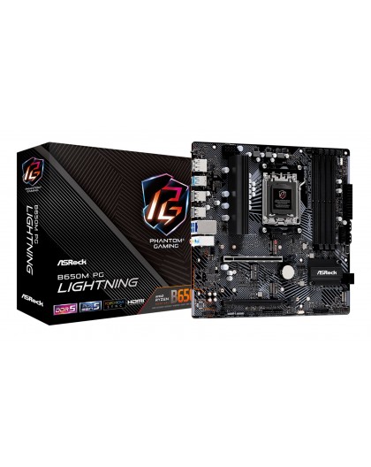 Asrock B650M PG Lightning AMD B650 Socket AM5 micro ATX