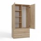 Topeshop SZAFA MALWA SON bedroom wardrobe/closet 5 shelves 2 door(s) Oak