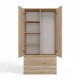 Topeshop SZAFA MALWA SON bedroom wardrobe/closet 5 shelves 2 door(s) Oak