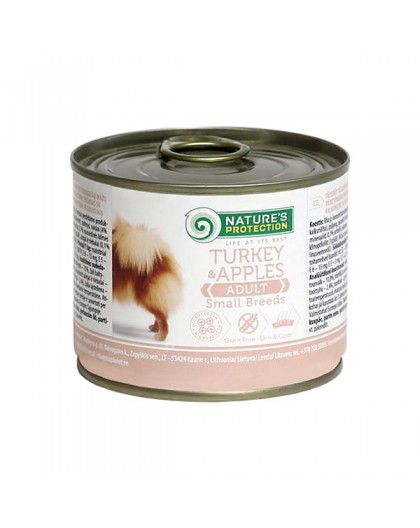 NATURE'S PROTECTION Adult Small Turkey and Apples - wet dog food - 200 g