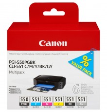 Canon PGI-550/CLI-551 PGBK/C/M/Y/BK/GY