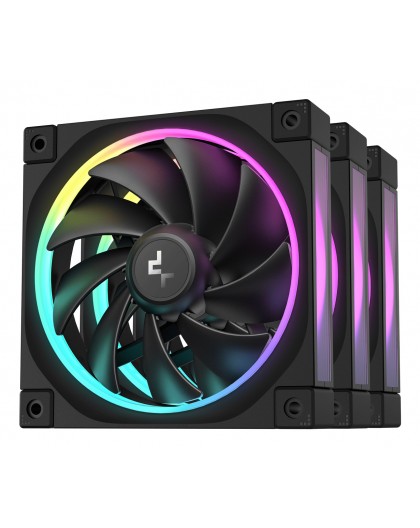 DeepCool FL12-3 in 1 Computer case Fan 12 cm Black 3 pc(s)