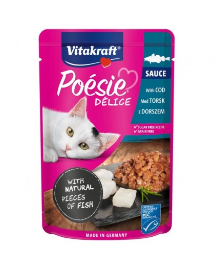 VITAKRAFT POESIE DELICE cod for cats - wet cat food - 85 g