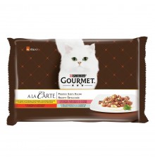 GOURMET A la Carte Chicken, Trout, Beef, and Fish - wet cat food - 4 x 85 g