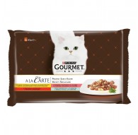 GOURMET A la Carte Chicken, Trout, Beef, and Fish - wet cat food - 4 x 85 g