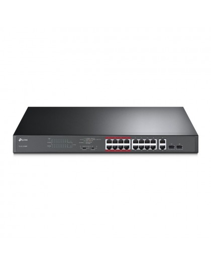 TP-Link 16-Port 10/100Mbps + 2-Port Gigabit Unmanaged PoE Switch