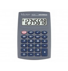 Vector KAV VC-210III pocket calculator, 8 digits, 64x98.5 mm, grey