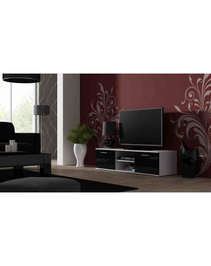 Cama TV stand SOHO 140 white/black gloss