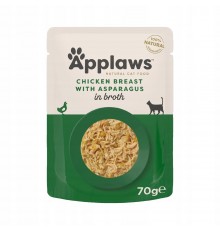 APPLAWS Chicken fillet with asparagus in broth - wet cat food - 70g