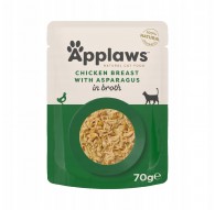 APPLAWS Chicken fillet with asparagus in broth - wet cat food - 70g