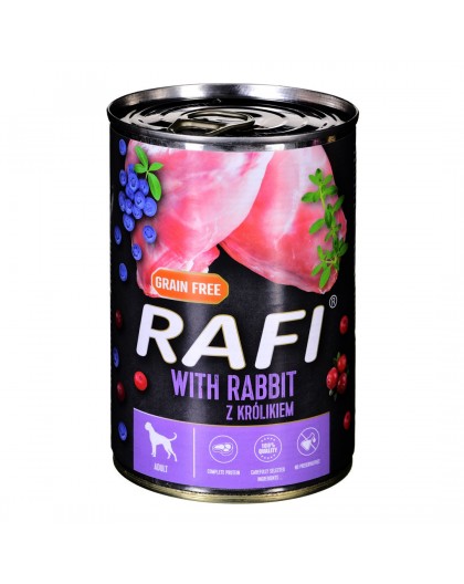 Dolina Noteci RAFI rabbit, blueberry, cranberry - Wet dog food 400 g