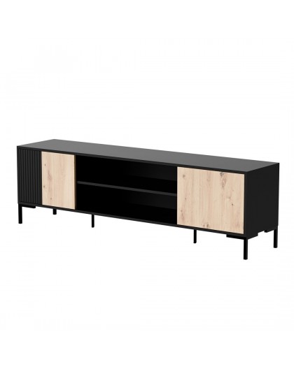 Cama RTV cabinet MERCI RTV cabinet 180 x 40 x 53.5 cm black/oak artisan