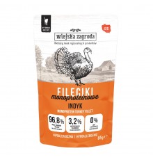 WIEJSKA ZAGRODA Monoprotein Turkey Fillets – Wet food for cats – 85 g