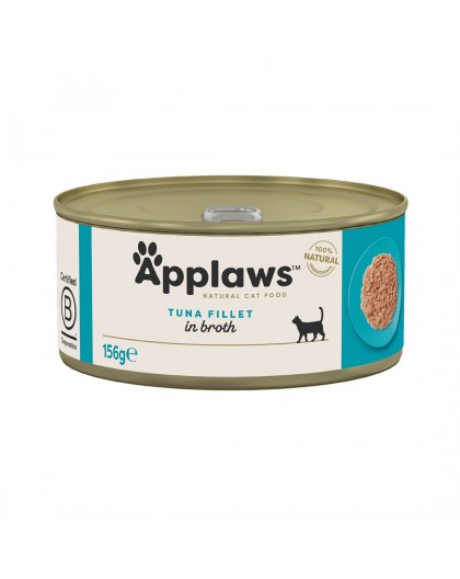 APPLAWS Tuna fillet in broth - wet cat food - 156g