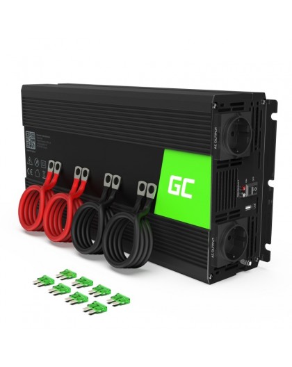 Green Cell INV12 power adapter/inverter Auto 3000 W Black