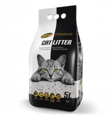 HILTON Bentonite with activated carbon White - cat litter - 5 l