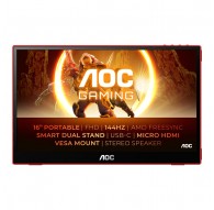 AOC 16G3 portable TV/monitor Portable monitor Black, Red 39.6 cm (15.6") TFT 1920 x 1080 pixels
