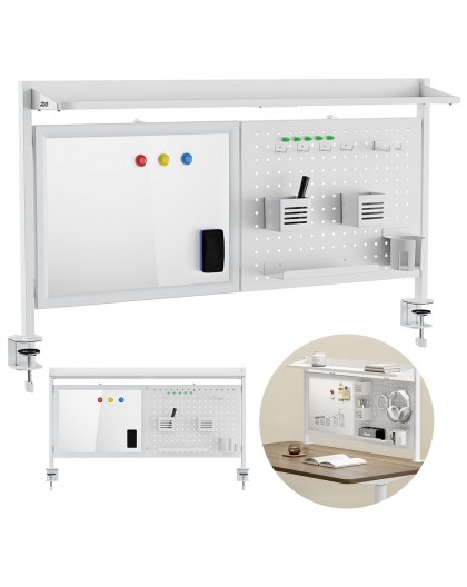 Ergo Office desk divider / organizer, max load 10kg, white board, width 1116mm, white, ER-301 W