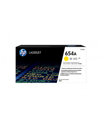 HP 654A Yellow Original LaserJet Toner Cartridge