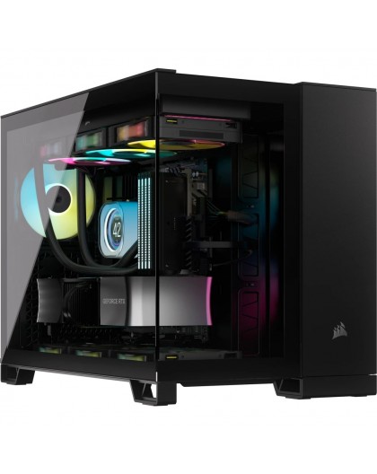 Corsair 2500X Micro-ATX Case, Tempered Glass - black