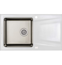 1-bowl granite-steel sink with drainer