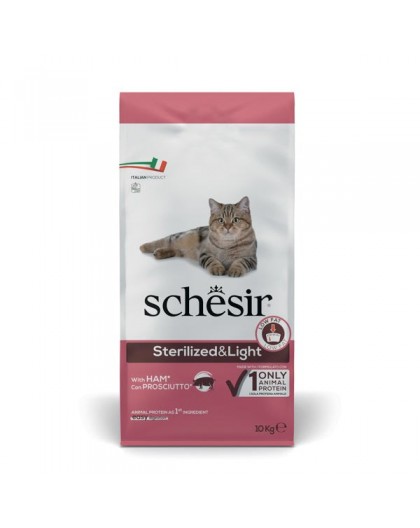 SCHESIR Adult Sterilized & Light with ham - dry cat food - 10kg