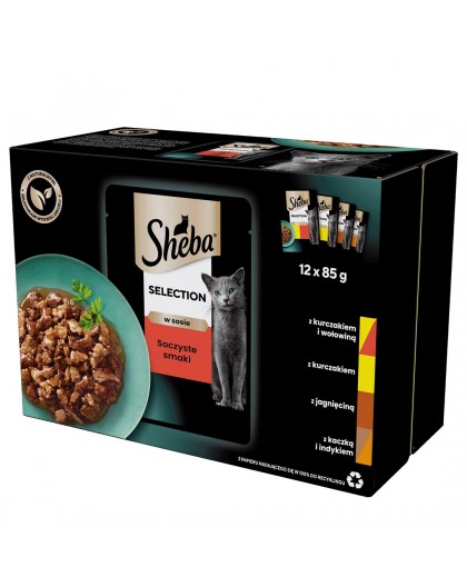 Sheba Selection in Sauce Juicy Flavours 12 x 85 g