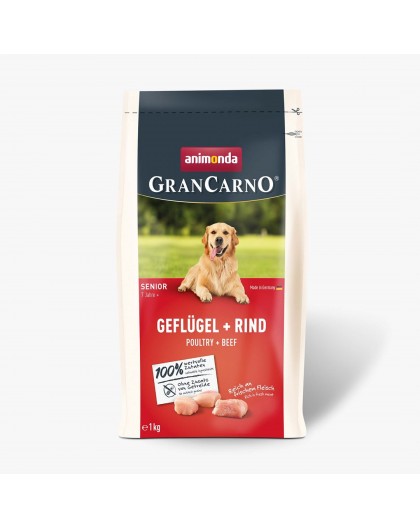 ANIMONDA Gran Carno Senior Poultry with Beef - dry dog ​​food - 1 kg