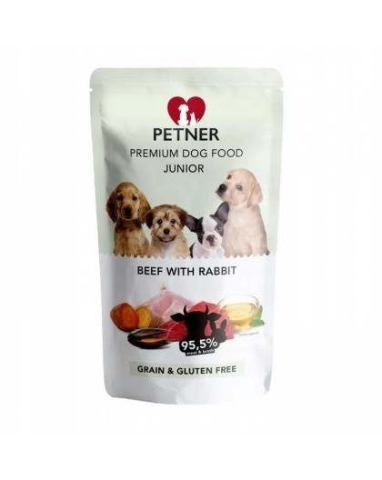 PETNER Junior Mini Beef with rabbit - wet dog food - 500g