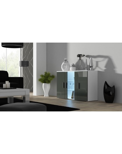 Cama sideboard 120 cm SOHO S7 white/grey gloss