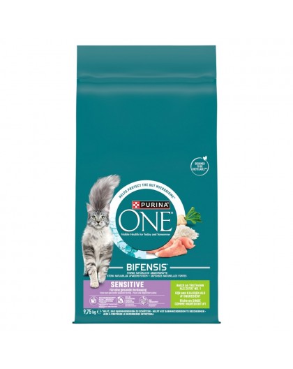 PURINA One Sensitive Turkey - dry cat food - 9,75kg