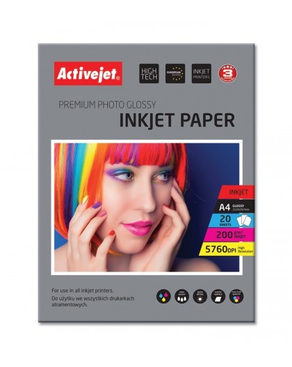 Activejet AP4-200G20 Paper photo glossy (A4 20 pcs.)