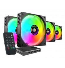 Mars Gaming MFSI4KIT computer cooling system Computer case Fan 12 cm Black