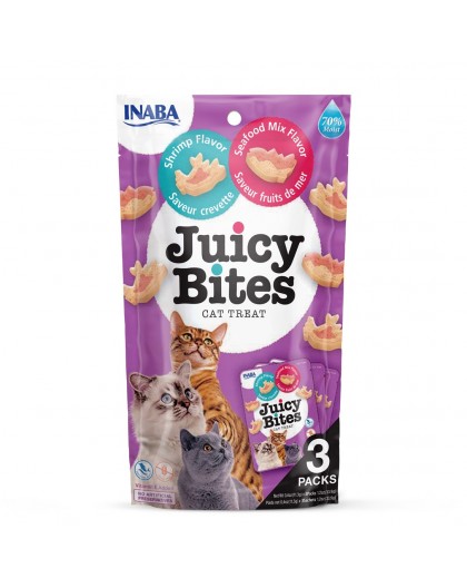 INABA Juicy Bites Shrimp and Seafood - cat treats - 3x11,3 g