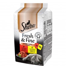 Sheba Fresh & Fine Mini Meat Dishes in Sauce 6 x 50g
