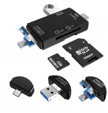 VAKOSS CARD READER 6IN1 USB A / MICRO USB / USB C / SD / MICRO SD / USB TC-R425X