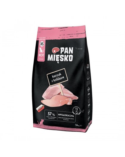 PAN MIĘSKO Chicken with rabbit XS - dry cat food - 1,6kg