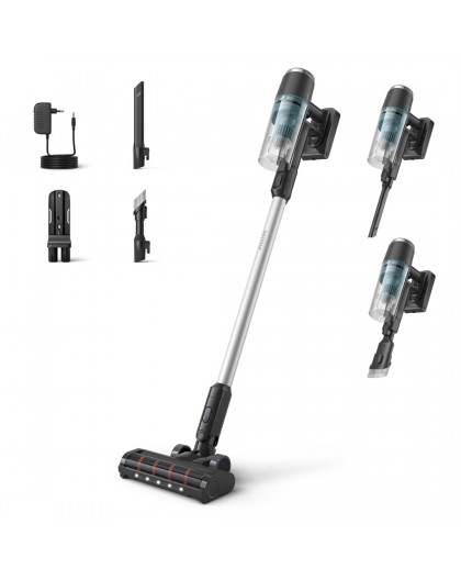 Philips 3000 series XC3031 Stick vacuum Battery Dry Bagless Black, Blue