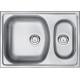 1.5-bowl steel sink