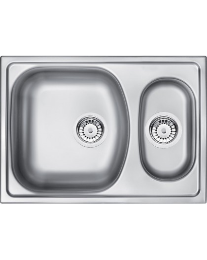 1.5-bowl steel sink