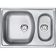 1.5-bowl steel sink