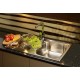 1.5-bowl steel sink