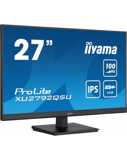 iiyama ProLite 27” QHD IPS technology panel with USB hub and 100Hz refresh rate