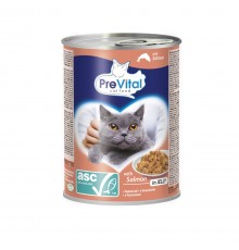 PREVITAL Cat Food with ASC salmon in jelly - wet food for cats - 415g