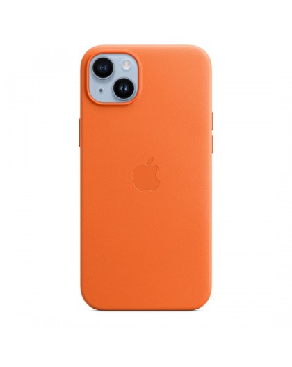 Apple iPhone 14 Plus Leather Case with MagSafe - Orange
