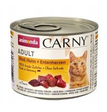 ANIMONDA Carny Adult Beef, chicken and duck hearts - wet cat food - 200g
