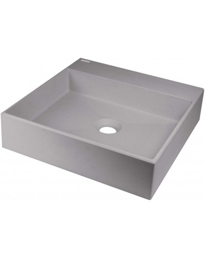 Granite countertop washbasin with space for a tap - 400x400 mm